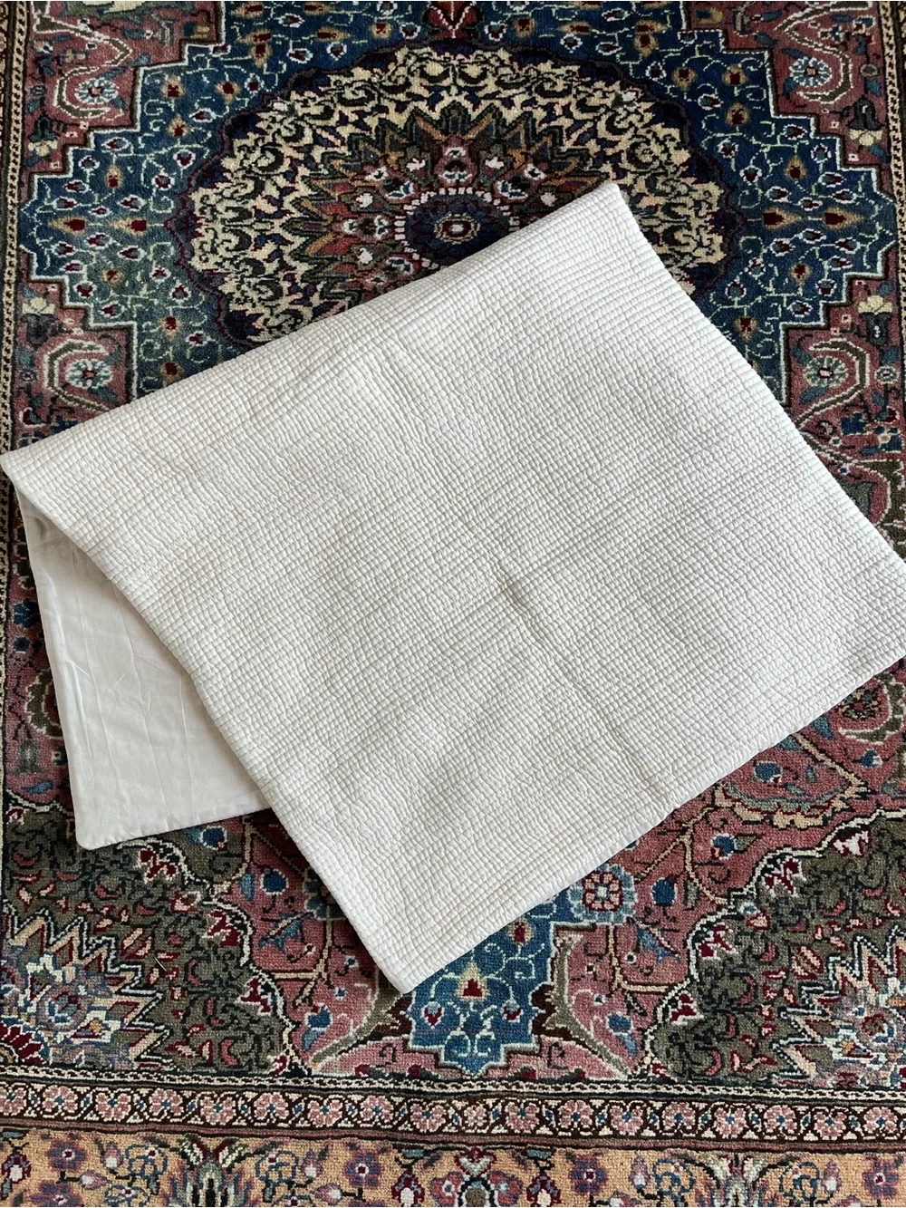NWOT Restoration Hardware RH King Pillow Sham Ivory Quilted 100% Cotton Neutral